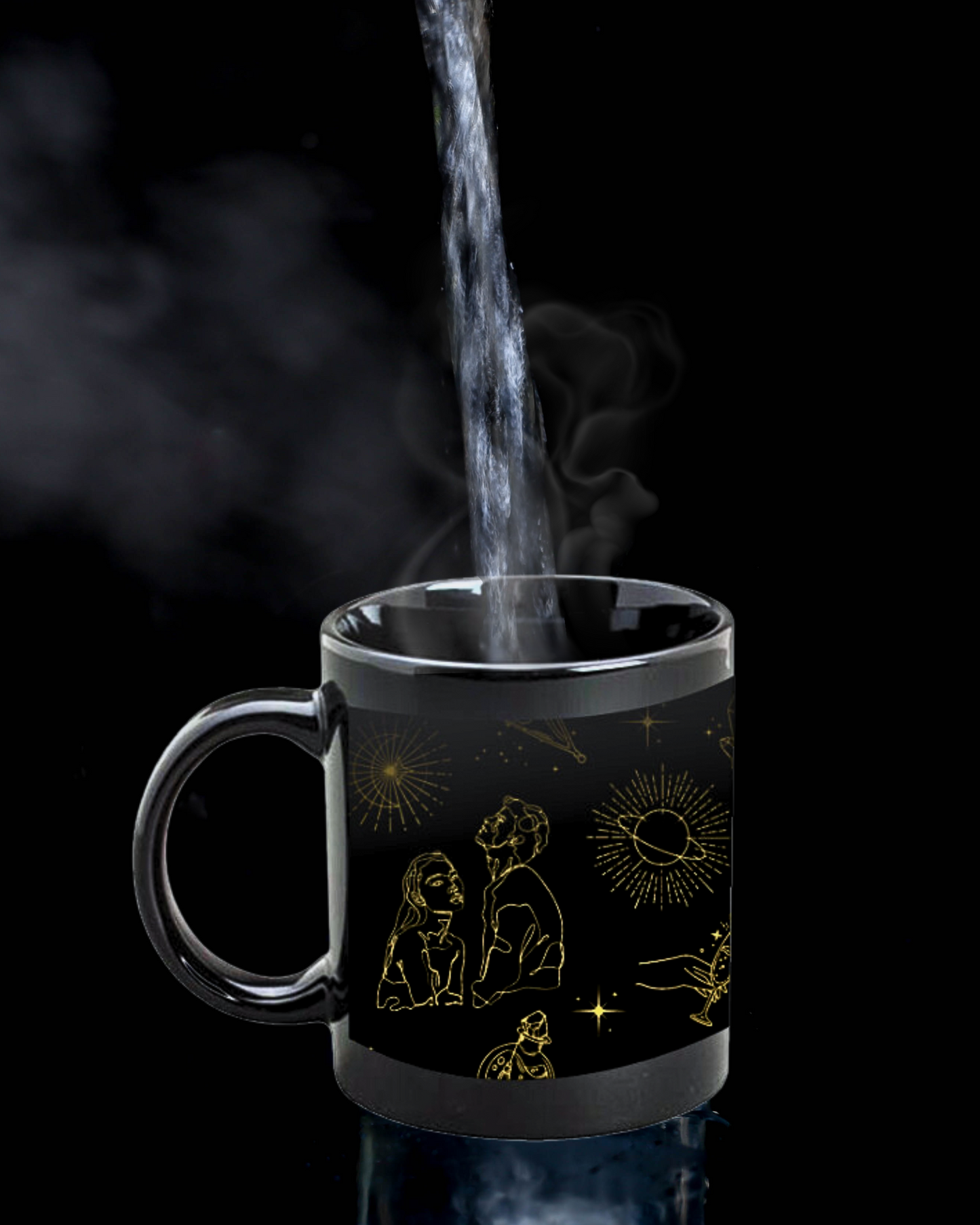 Eden and Seraph Ceramic Magic Mug (Black)